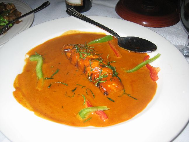 Monsoon thai salmon in curry