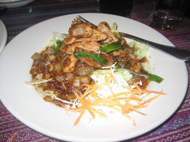 thai lotus pork pad gra thiam