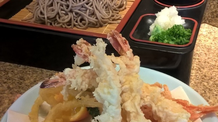 kyoto soba and tempura prawn